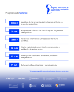 UPCH – Portal de investigación: Programa Internacional de Formación en Investigación del Sur Andino promoverá talleres colaborativos entre universidades de cinco países