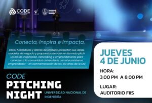 [UNI] «Code Pitching Night» reunirá a emprendedores y líderes tecnológicos en la UNI